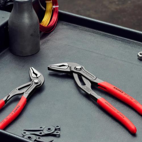 Knipex Cobra ES Water Pump Pliers Extra-slim Plastic Coated Grey Atramentized 250mm 87 51 250